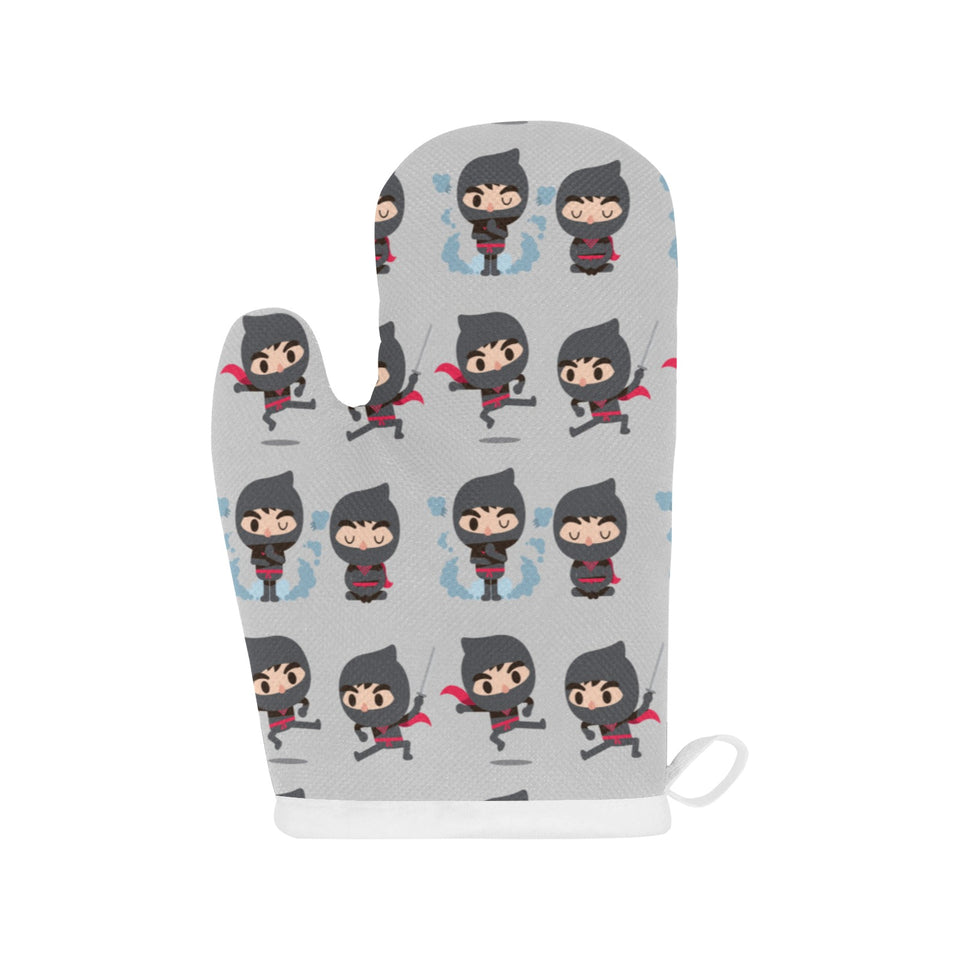 Cute ninja pattern Heat Resistant Oven Mitts