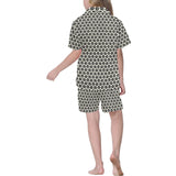 Coffee bean abstract modern pattern Kids' Boys' Girls' V-Neck Short Pajama Set