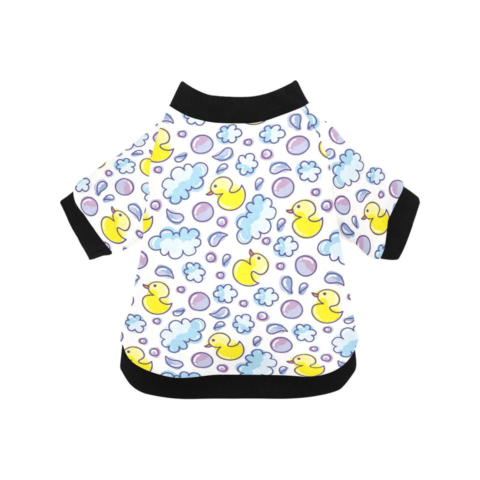 Duck Pattern Print Design 01 All Over Print Pet Dog Round Neck Fuzzy Shirt
