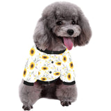 beautiful sunflowers pattern All Over Print Pet Dog Round Neck Fuzzy Shirt