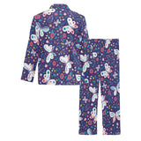 Colorful butterfly flower pattern.eps Men's Long Pajama Set