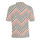 zigzag chevron striped pattern Men's All Over Print Polo Shirt