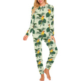 Beautiful parrot palm leaves pattern Women's All Over Print Pajama Set