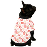 Lips Pattern Print Design 04 All Over Print Pet Dog Round Neck Fuzzy Shirt