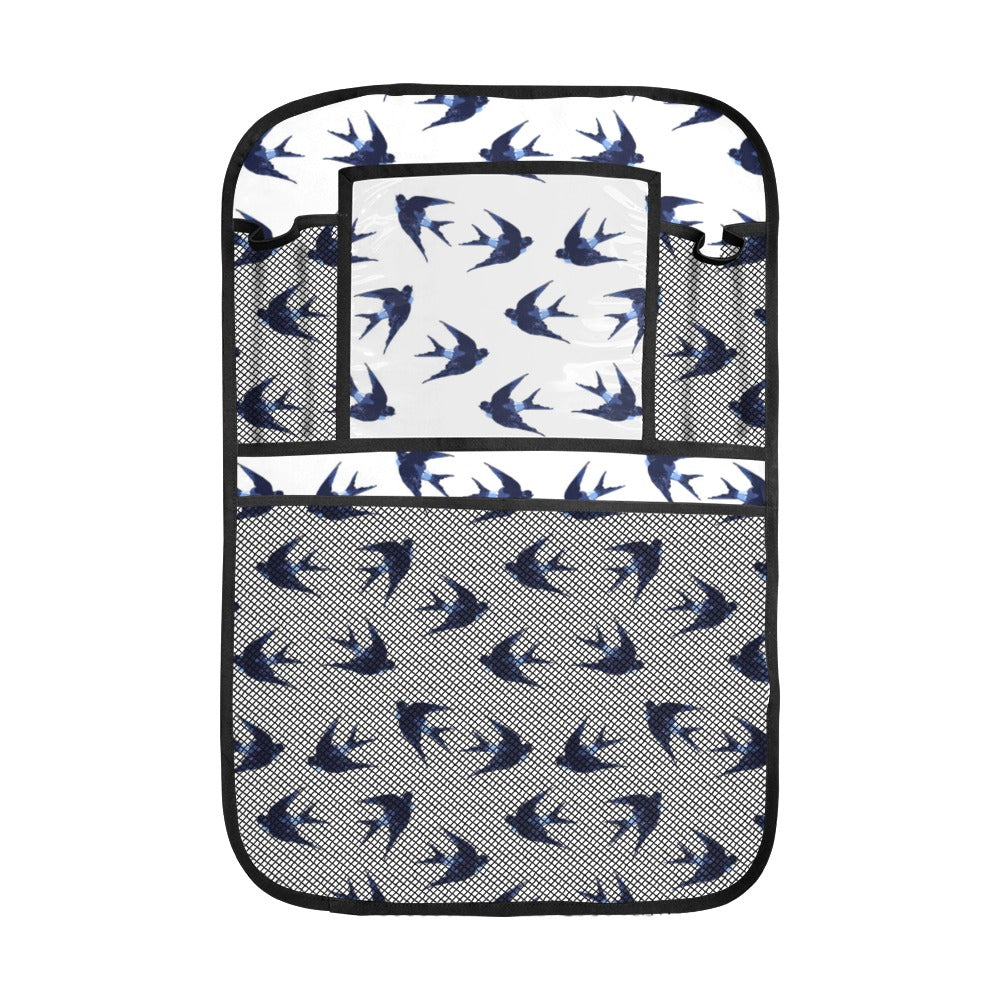Swallow Pattern Print Design 03 Car Seat Back Organizer