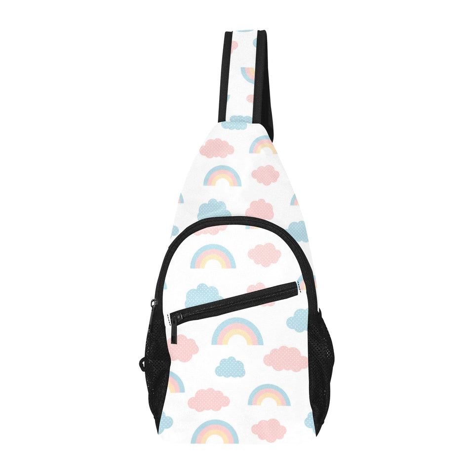 Cute rainbow clound pattern All Over Print Chest Bag