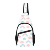 Cute rainbow clound pattern All Over Print Chest Bag