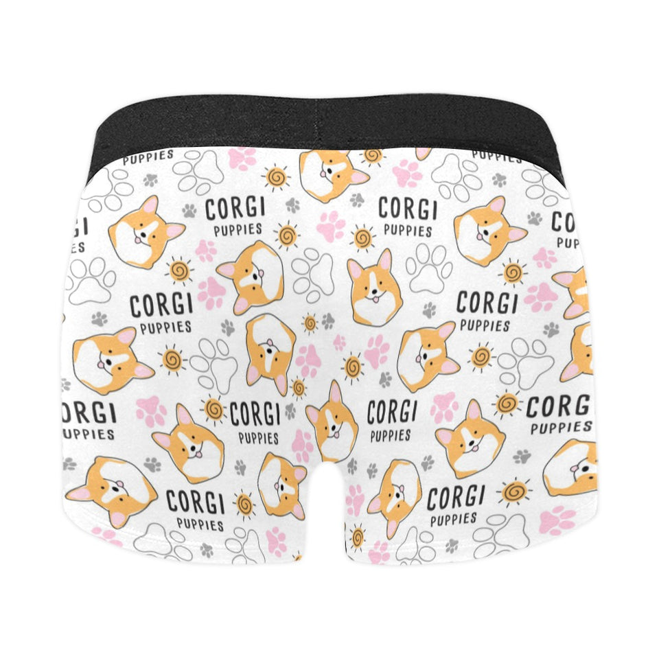 Corgi Dog Pattern Men's All Over Print Boxer Briefs Men's Underwear