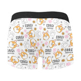 Corgi Dog Pattern Men's All Over Print Boxer Briefs Men's Underwear