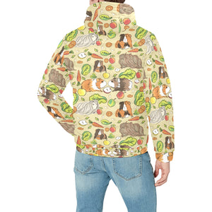 Guinea Pig Pattern Print Design 04 Men's Padded Hooded Jacket