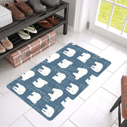 polar bear mother her child pattern Doormat