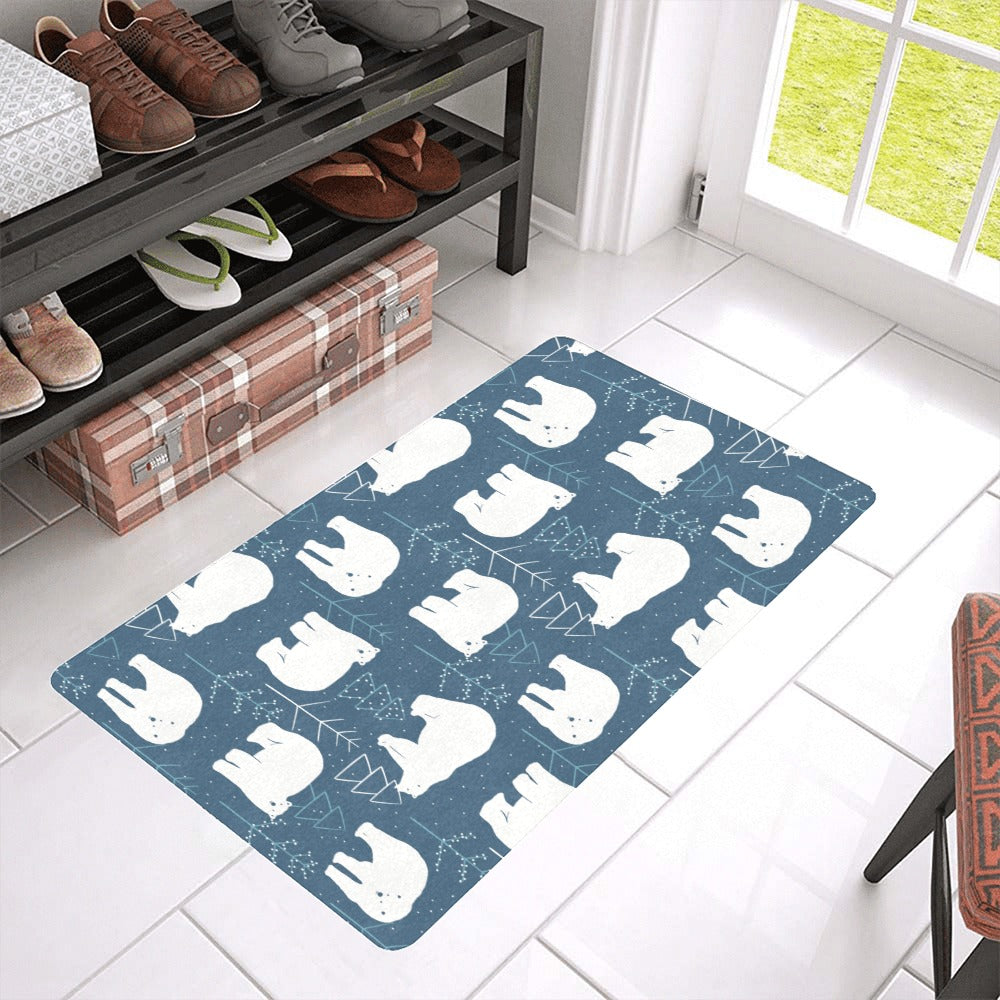 polar bear mother her child pattern Doormat