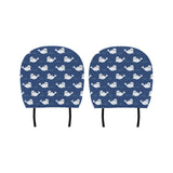 Cute white baby sea lion seal pattern Car Headrest Cover