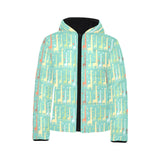 Giraffe Pattern Print Design 01 Kids' Boys' Girls' Padded Hooded Jacket