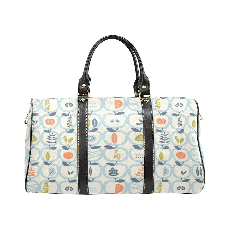 apples leaves pattern Travel Bag