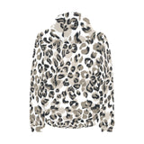 Leopard skin print pattern Men's Padded Hooded Jacket