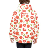 Tomato pattern Kids' Boys' Girls' Padded Hooded Jacket