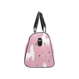 Llama Alpaca pink background Travel Bag