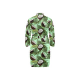 Coconut Pattern Print Design 02 Men's Long Sleeve Belted Night Robe