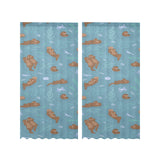 Sea otters pattern Gauze Curtain