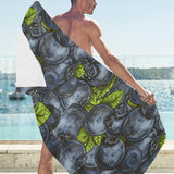 blueberry pattern Beach Towel