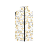 Golden Retriever Pattern Print Design 04 Men's Padded Vest