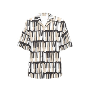 Piano Pattern Print Design 04 Women's All Over Print Hawaiian Shirt
