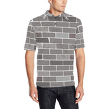 Brick Printed Pattern Print Design 05 Men's All Over Print Polo Shirt