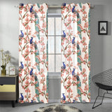 Peacock tropical flower pattern Gauze Curtain