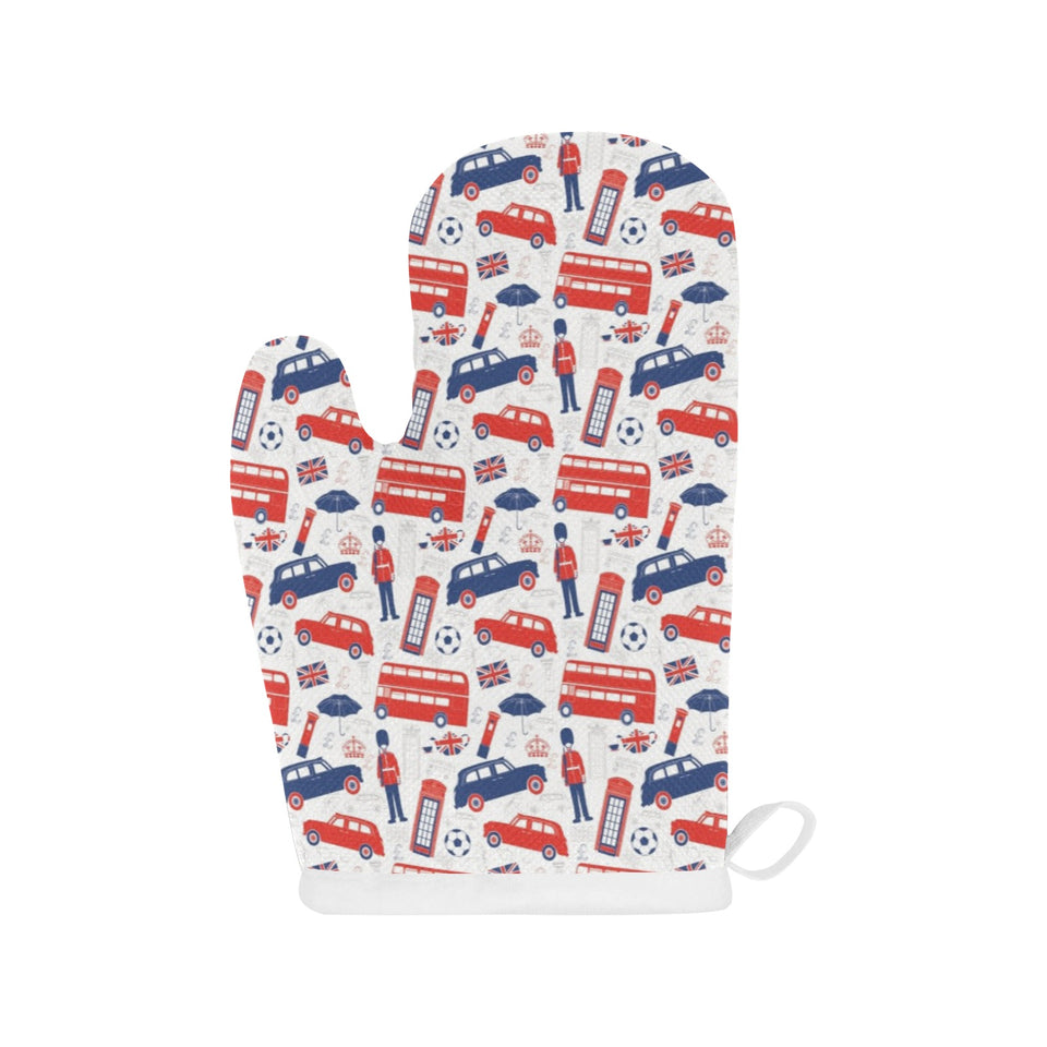 British Pattern Print Design 03 Heat Resistant Oven Mitts
