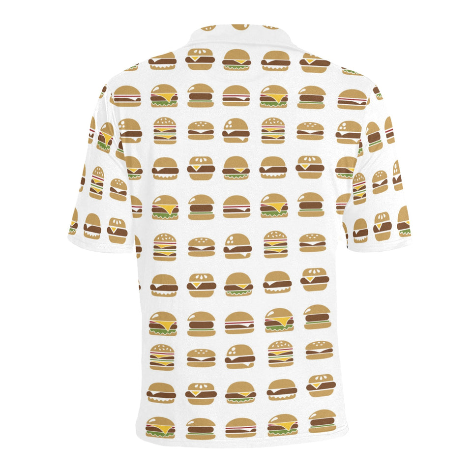 Hamburger Pattern Print Design 02 Men's All Over Print Polo Shirt