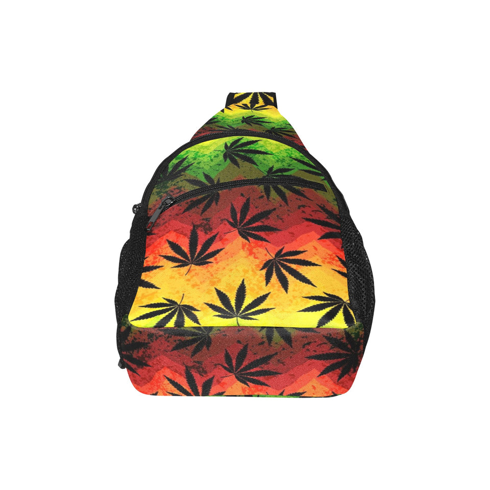 Canabis Marijuana Weed Pattern Print Design 03 All Over Print Chest Bag