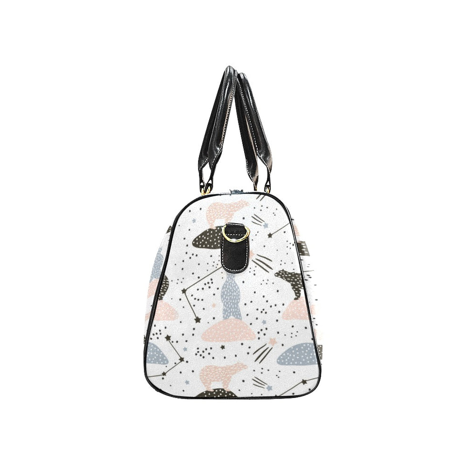 Polar bears star poka dot pattern Travel Bag