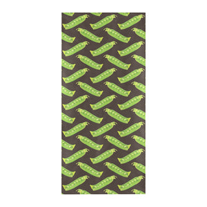 Green Peas Pattern Print Design 05 Beach Towel