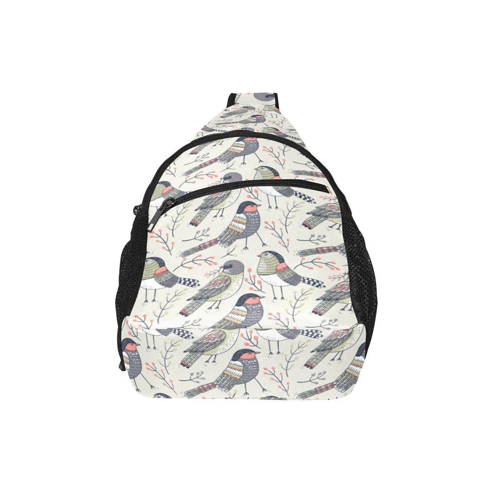 Pigeon Pattern Print Design 04 All Over Print Chest Bag