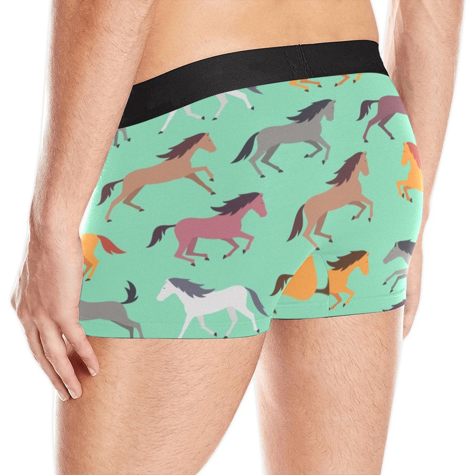 Colorful horses pattern Men's All Over Print Boxer Briefs Men's Underwear