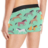 Colorful horses pattern Men's All Over Print Boxer Briefs Men's Underwear