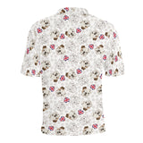 English Bulldog Pattern Print Design 01 Men's All Over Print Polo Shirt