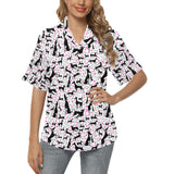 Greyhound Pattern Print Design 02 Women's All Over Print Hawaiian Shirt