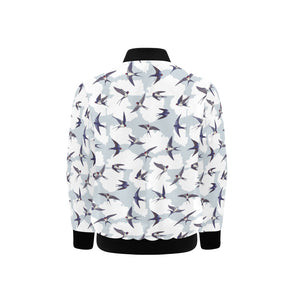 Swallow Pattern Print Design 05 Kids' Boys' Girls' Bomber Jacket