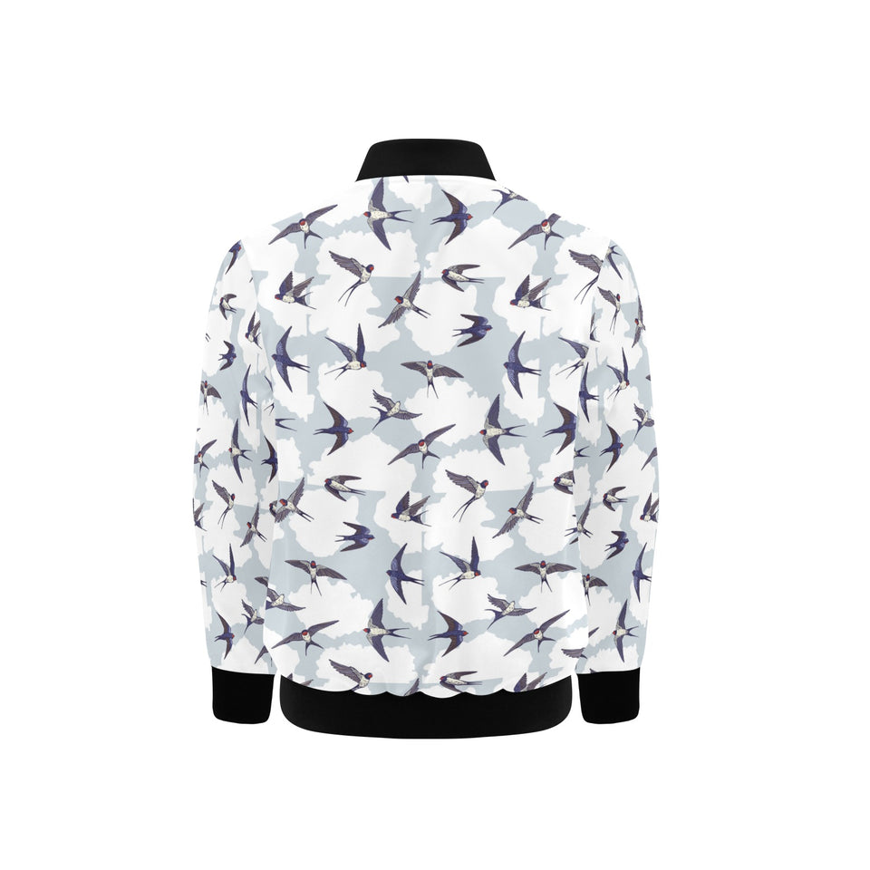 Swallow Pattern Print Design 05 Kids' Boys' Girls' Bomber Jacket
