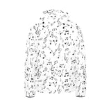 Music Notes Pattern Print Design 04 Kids' Boys' Girls' Padded Hooded Jacket