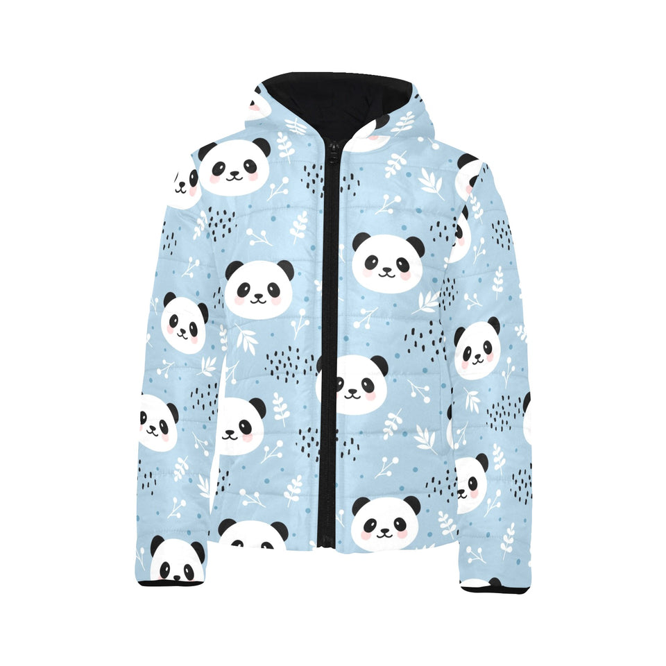 Cute panda pattern Kids' Boys' Girls' Padded Hooded Jacket