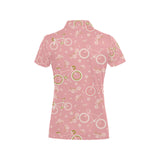 Bicycle Pattern Print Design 02 Women's All Over Print Polo Shirt