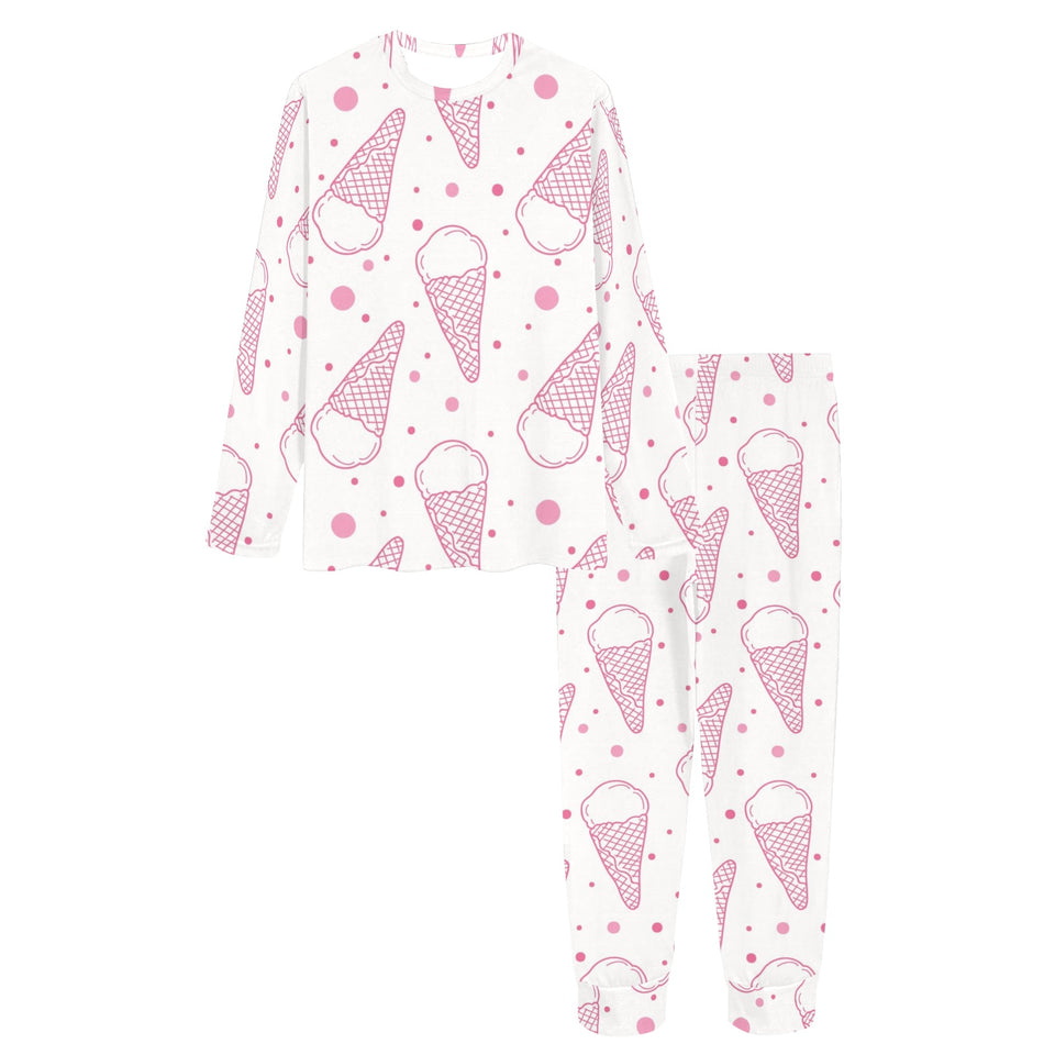 Hand drawn ice cream pattern Women's All Over Print Pajama Set