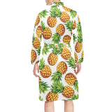 Pineapples design pattern Men's Long Sleeve Belted Night Robe