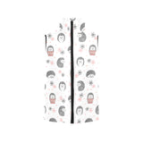 Hedgehog Pattern Print Design 02 Women's Padded Vest
