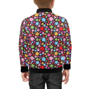 Tea pots Pattern Print Design 01 Kids' Boys' Girls' Bomber Jacket