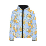 Beer pattern Kids' Boys' Girls' Padded Hooded Jacket