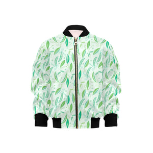 Green Peas Pattern Print Design 01 Kids' Boys' Girls' Bomber Jacket